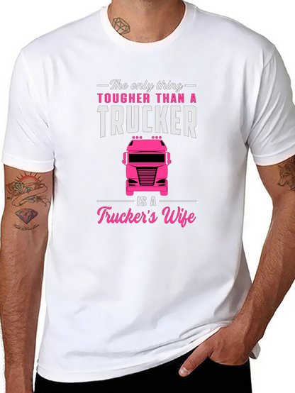Camiseta Negra para Hombre - Truckers Wife