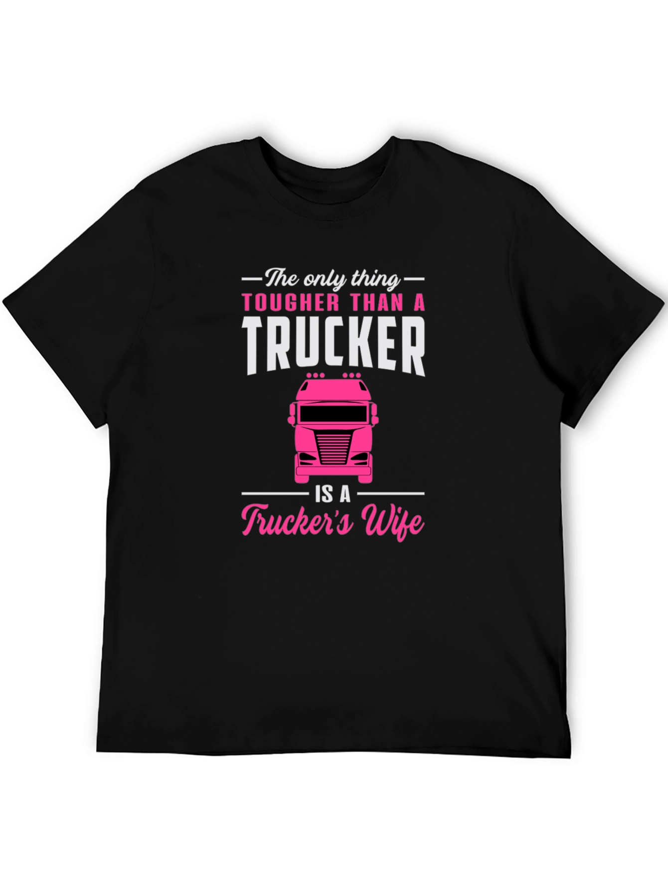 Camiseta Negra para Hombre - Truckers Wife
