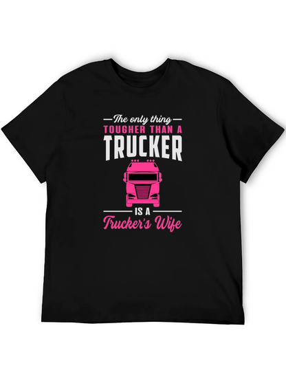 Camiseta Negra para Hombre - Truckers Wife