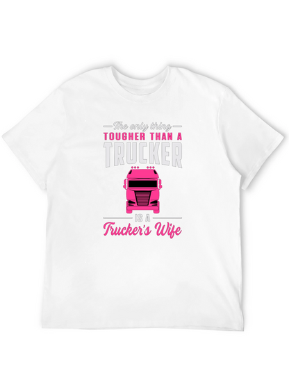 Camiseta Negra para Hombre - Truckers Wife