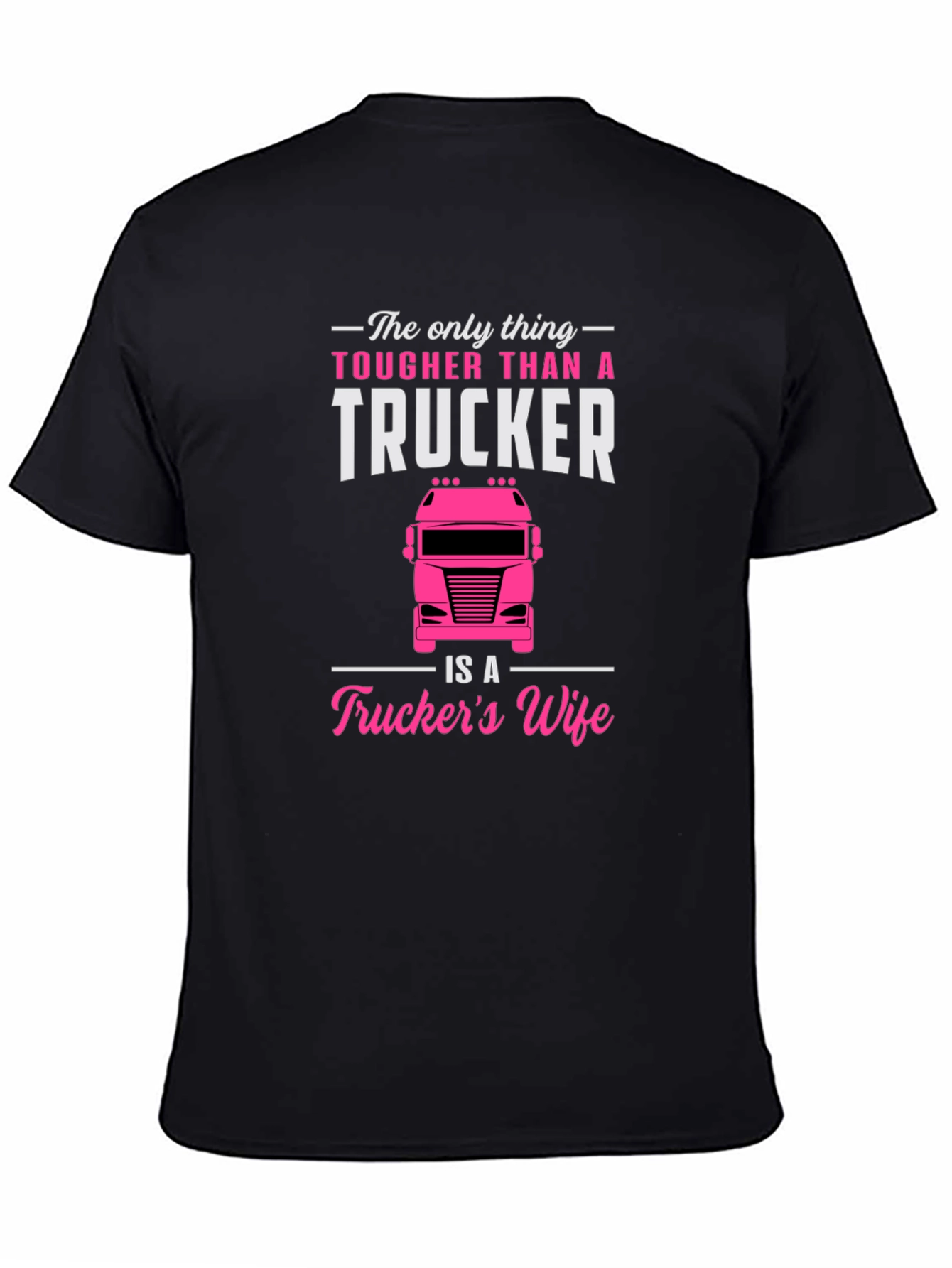 Camiseta Negra para Hombre - Truckers Wife