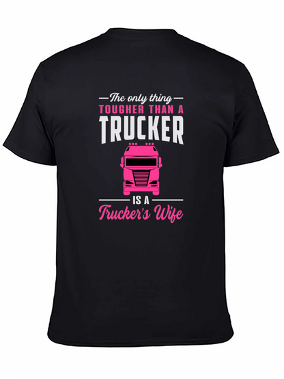 Camiseta Negra para Hombre - Truckers Wife