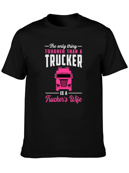 Camiseta Negra para Hombre - Truckers Wife