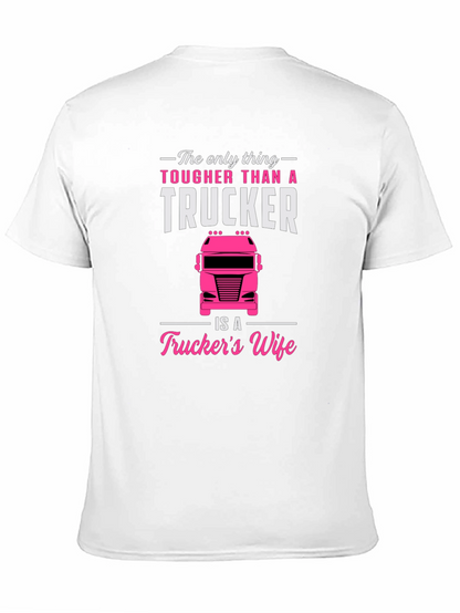 Camiseta Negra para Hombre - Truckers Wife