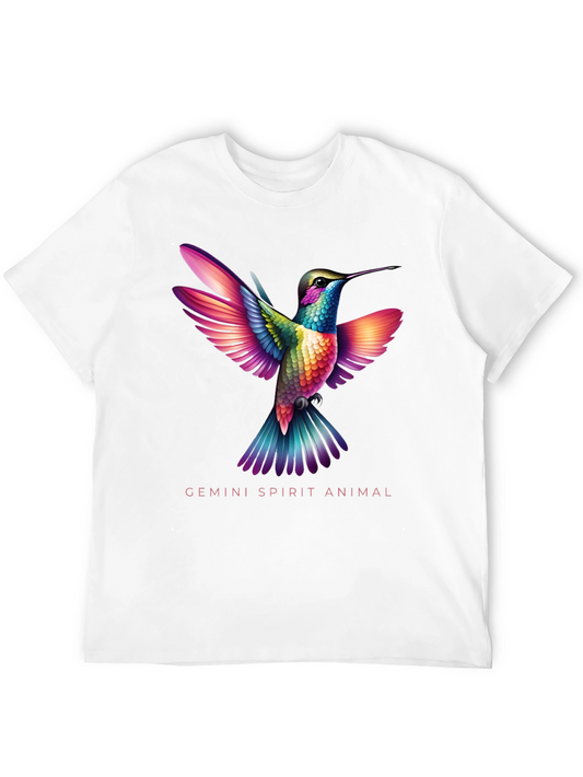Camiseta Negra con Colibrí Géminis