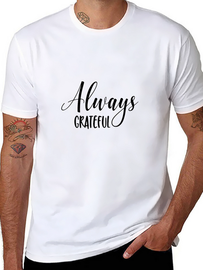 Camiseta Negra Hombre Always Grateful