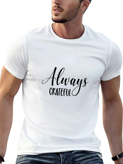 Camiseta Negra Hombre Always Grateful