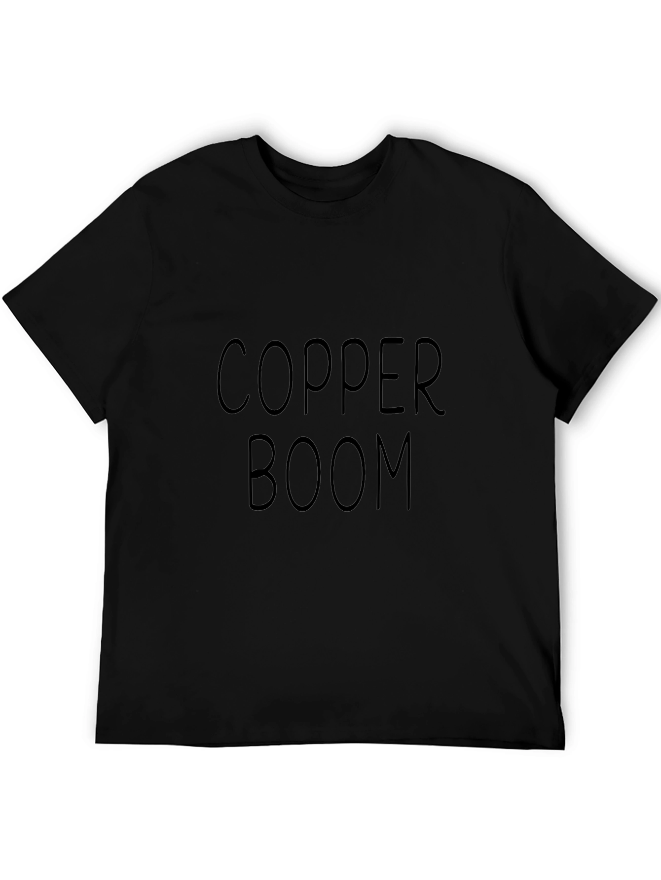Camiseta Negra Copper Boom Casual Hombre
