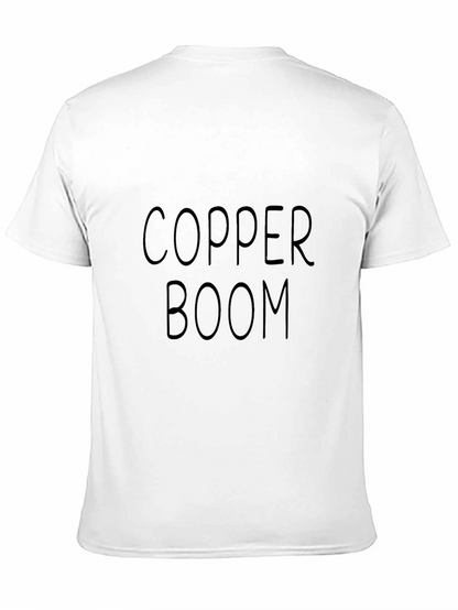 Camiseta Negra Copper Boom Casual Hombre