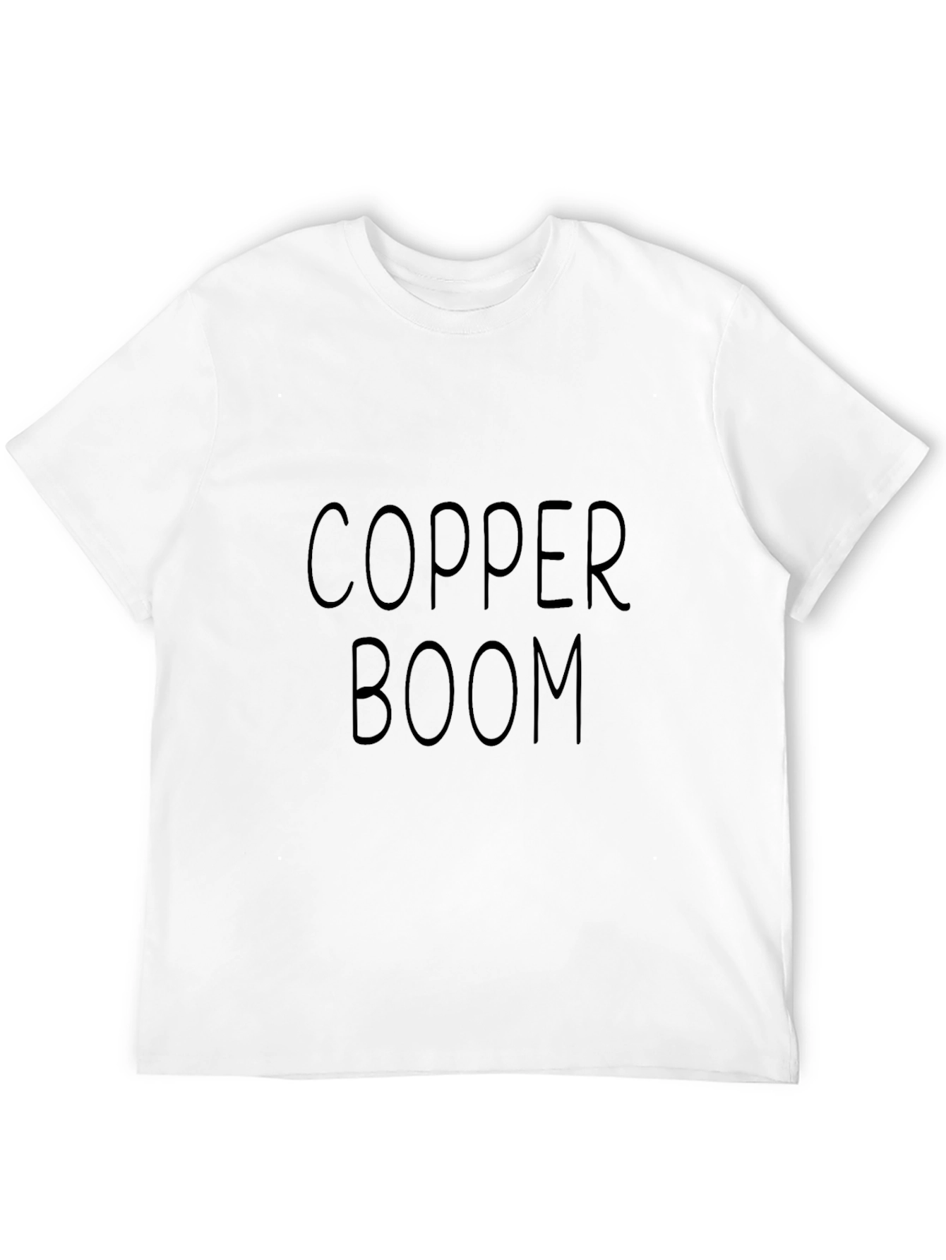 Camiseta Negra Copper Boom Casual Hombre