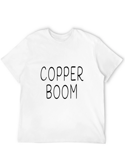 Camiseta Negra Copper Boom Casual Hombre