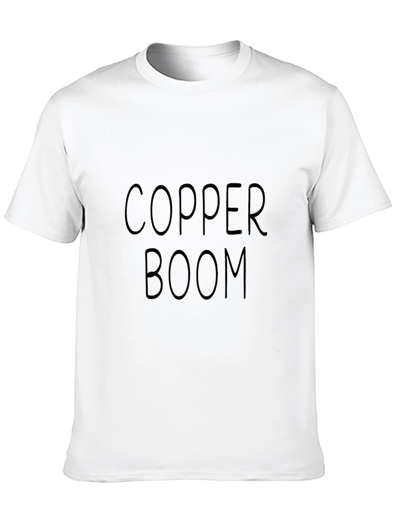 Camiseta Negra Copper Boom Casual Hombre