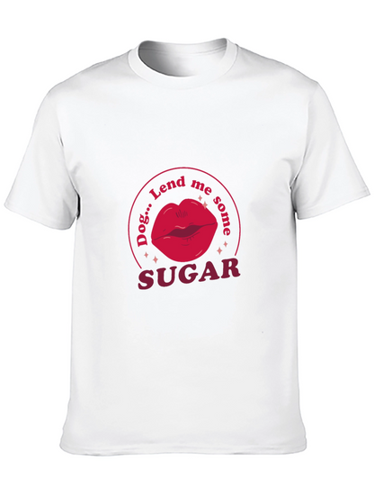 Camiseta Negra Dog...Lend me some SUGAR