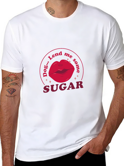 Camiseta Negra Dog...Lend me some SUGAR