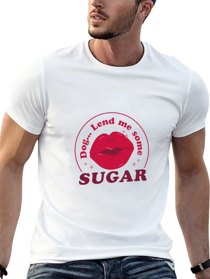 Camiseta Negra Dog...Lend me some SUGAR