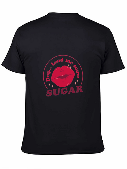 Camiseta Negra Dog...Lend me some SUGAR