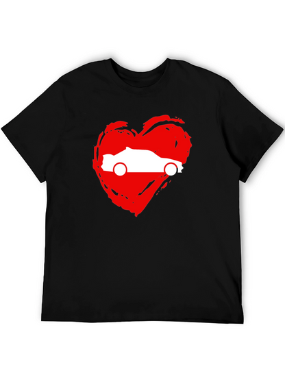 Camiseta Negra con Corazón y Coche