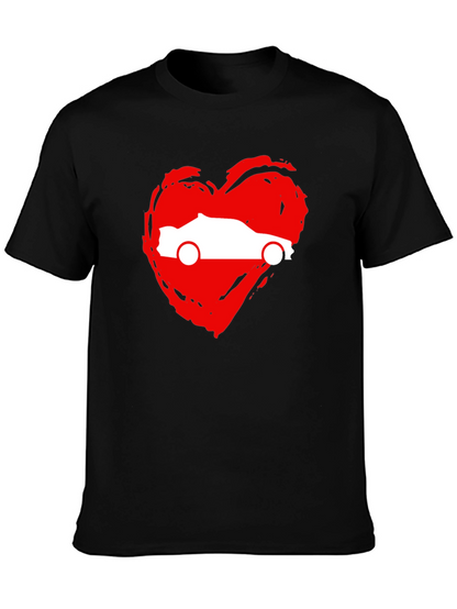 Camiseta Negra con Corazón y Coche