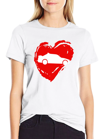 Camiseta Negra con Corazón y Coche