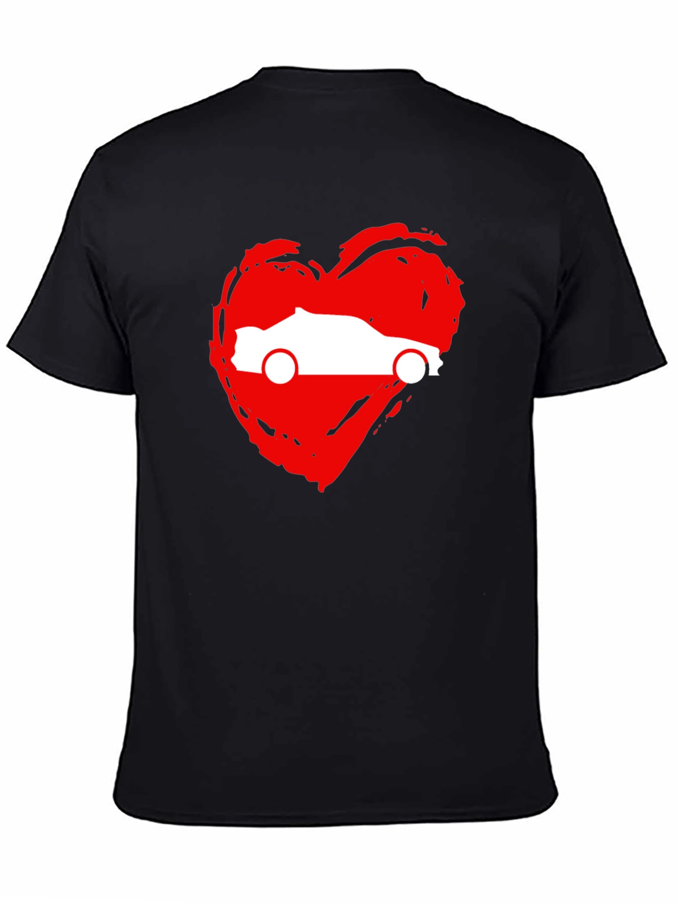 Camiseta Negra con Corazón y Coche