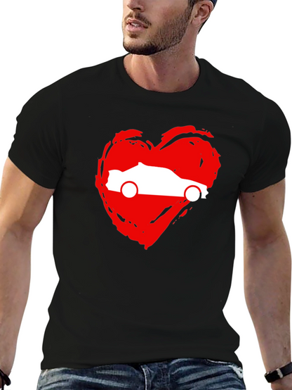 Camiseta Negra con Corazón y Coche