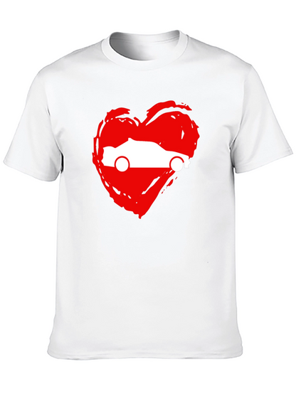 Camiseta Negra con Corazón y Coche