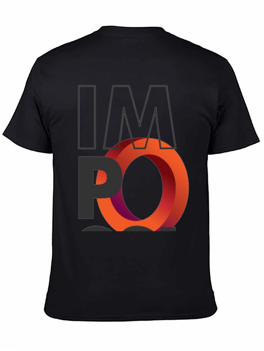 Camiseta Negra Estampada Imposible