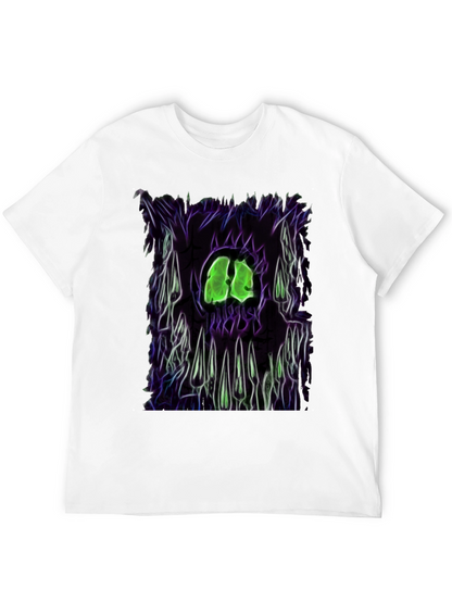 Camiseta Negra con Diseño Gráfico Monstruoso