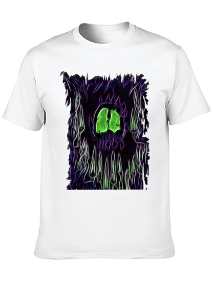 Camiseta Negra con Diseño Gráfico Monstruoso