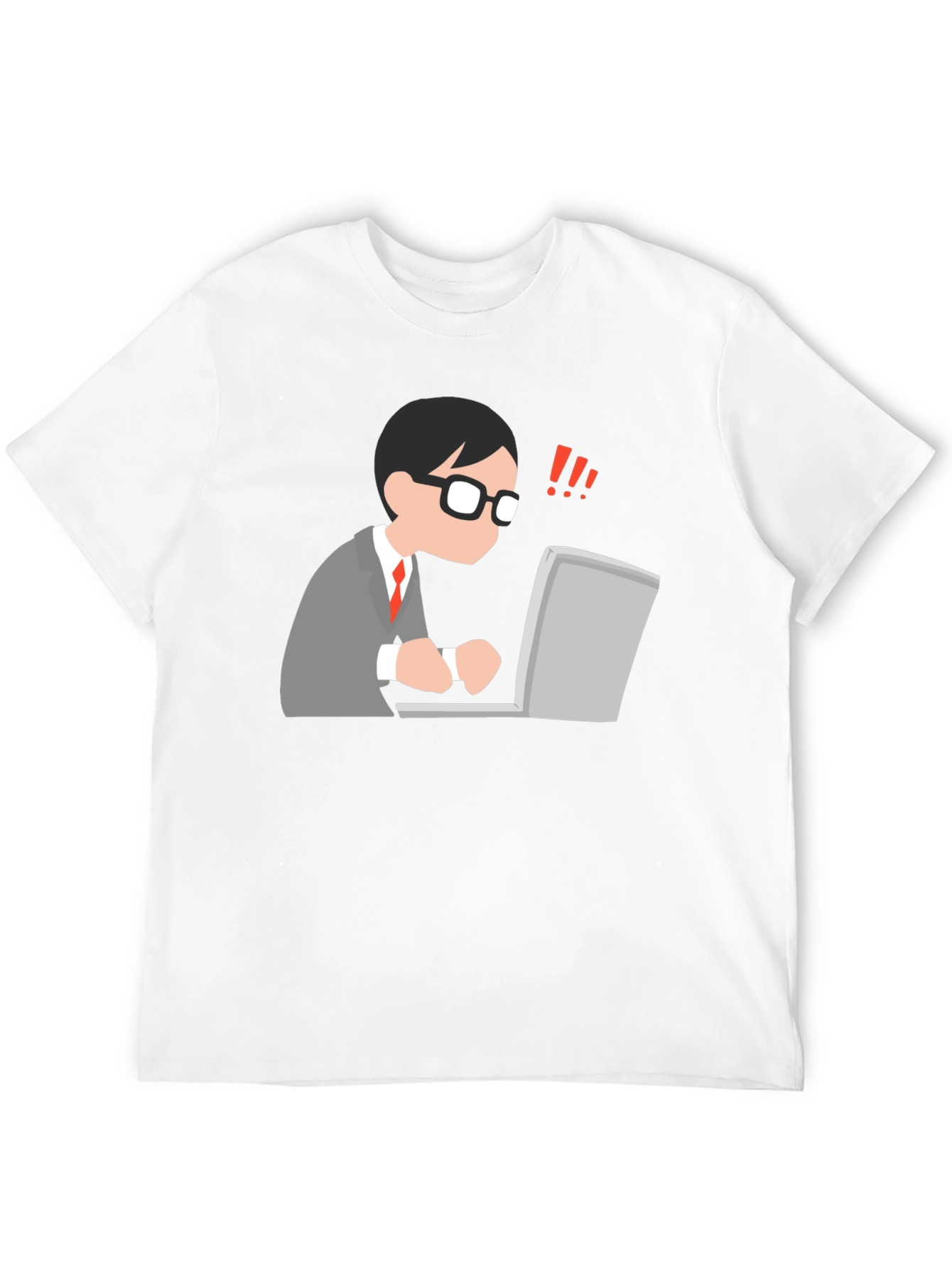 Camiseta Negra con Diseño de Hombre Trabajando