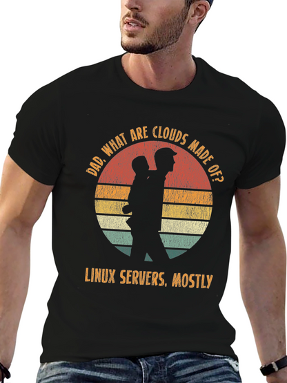 Camiseta Hombre: Nubes Linux Servers