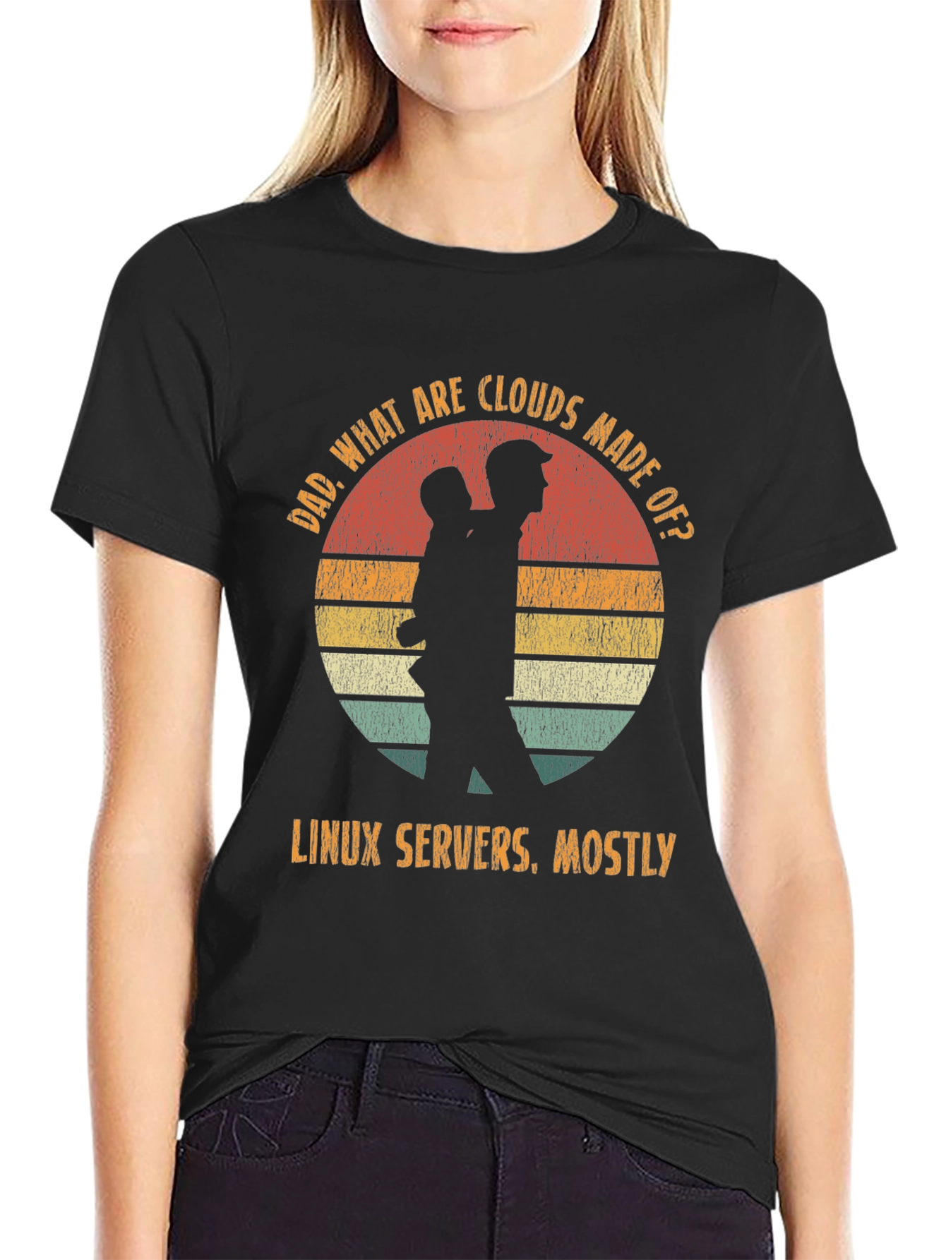 Camiseta Hombre: Nubes Linux Servers