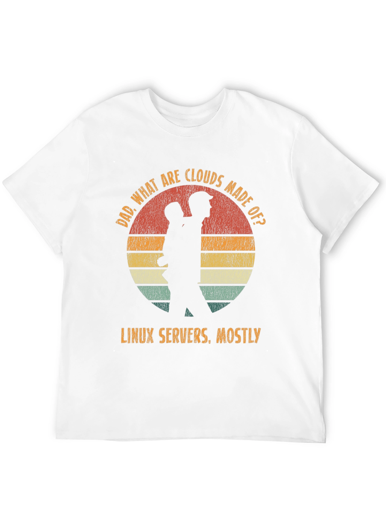 Camiseta Hombre: Nubes Linux Servers