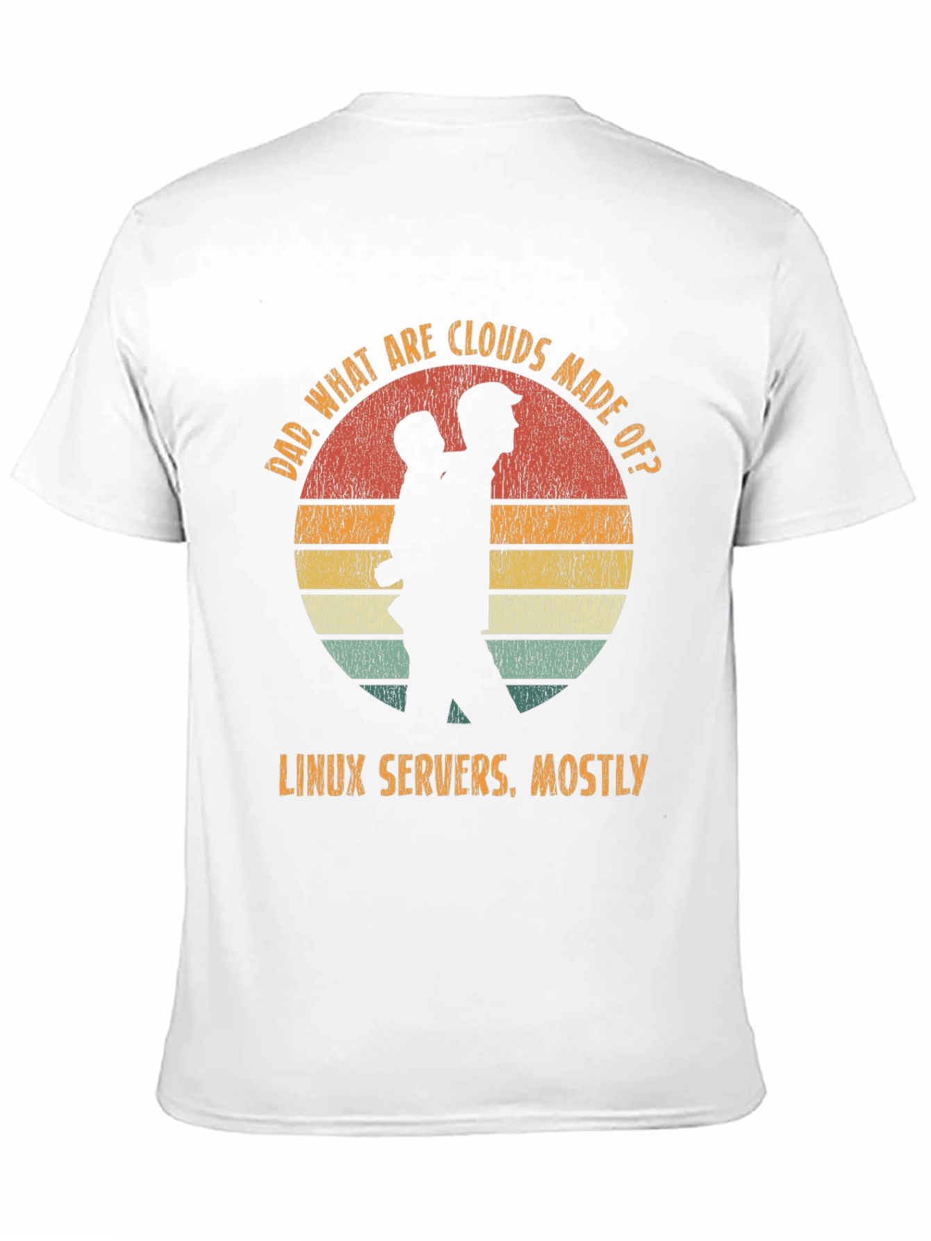Camiseta Hombre: Nubes Linux Servers