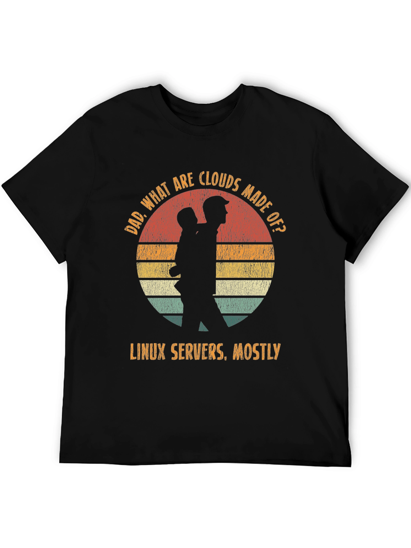 Camiseta Hombre: Nubes Linux Servers