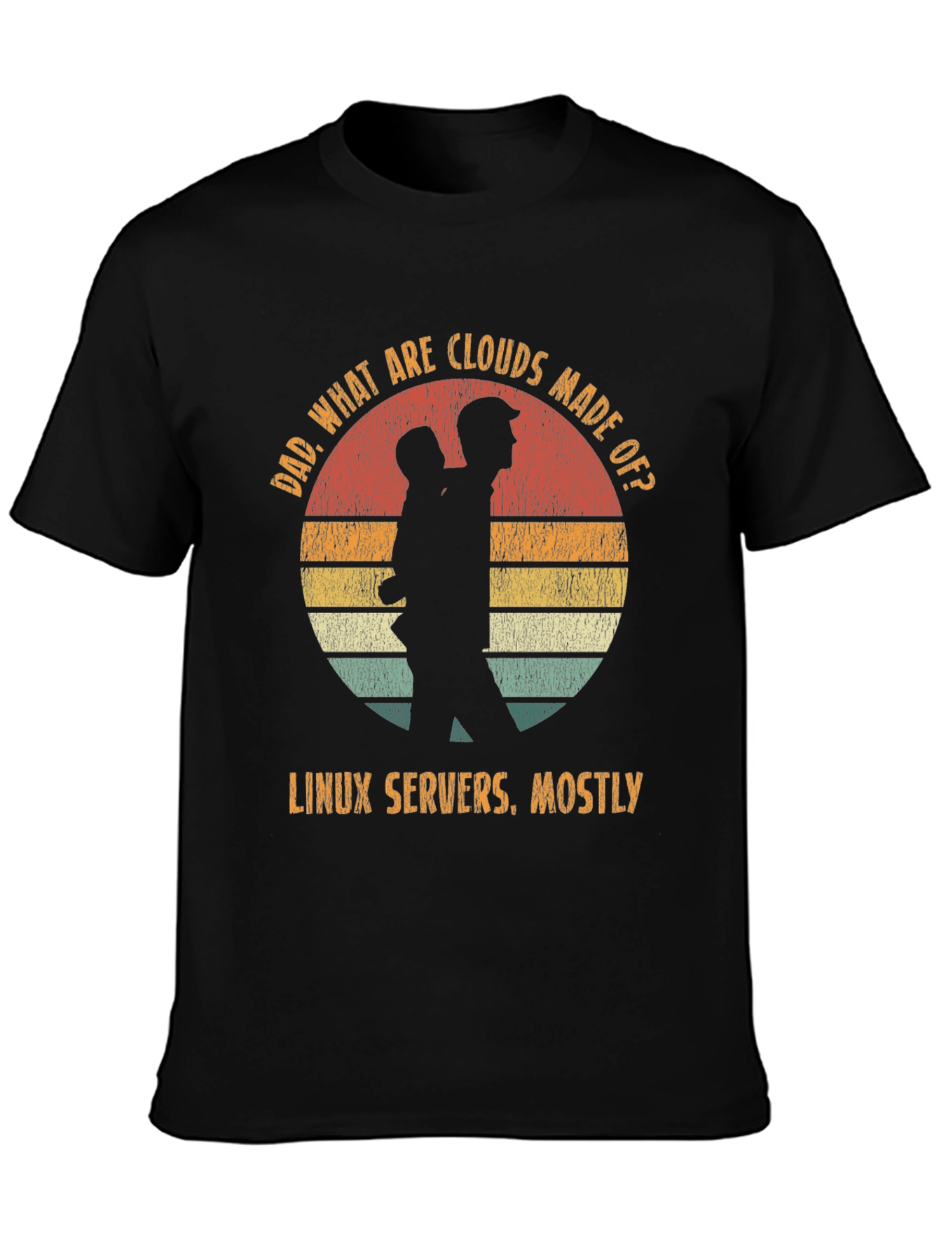 Camiseta Hombre: Nubes Linux Servers