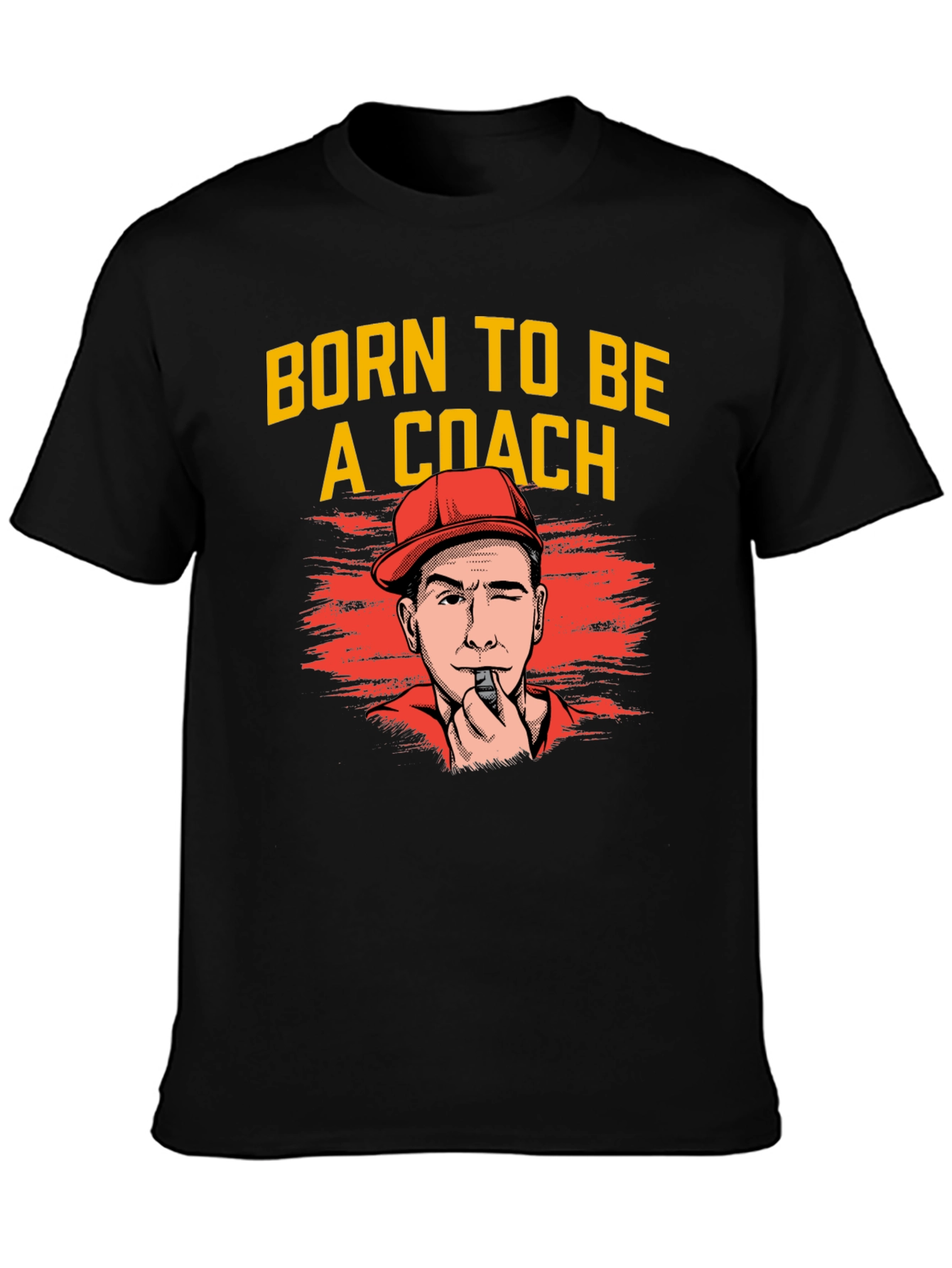 Camiseta Hombre Born to Be a Coach Negra