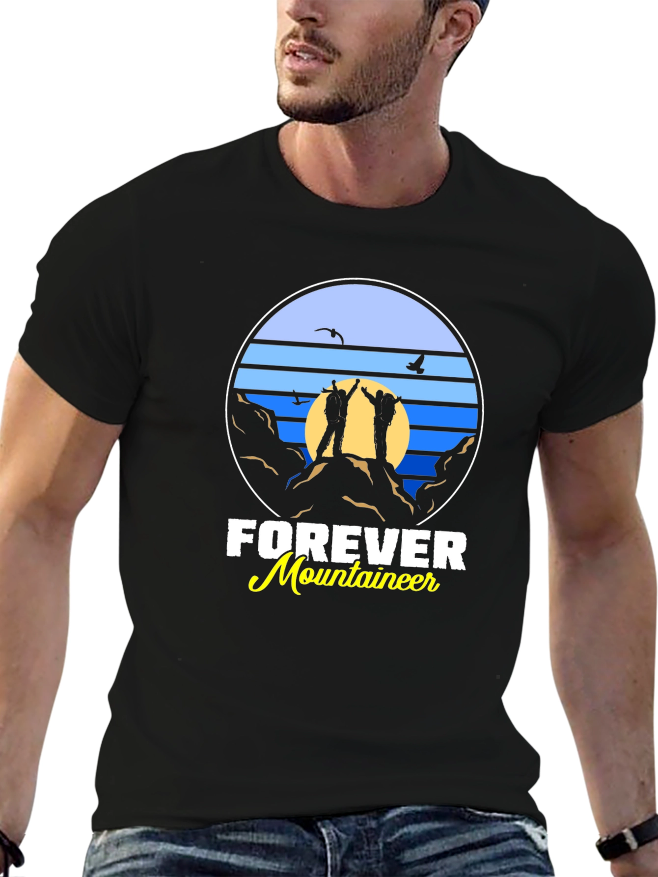 Camiseta Negra Forever Mountaineer