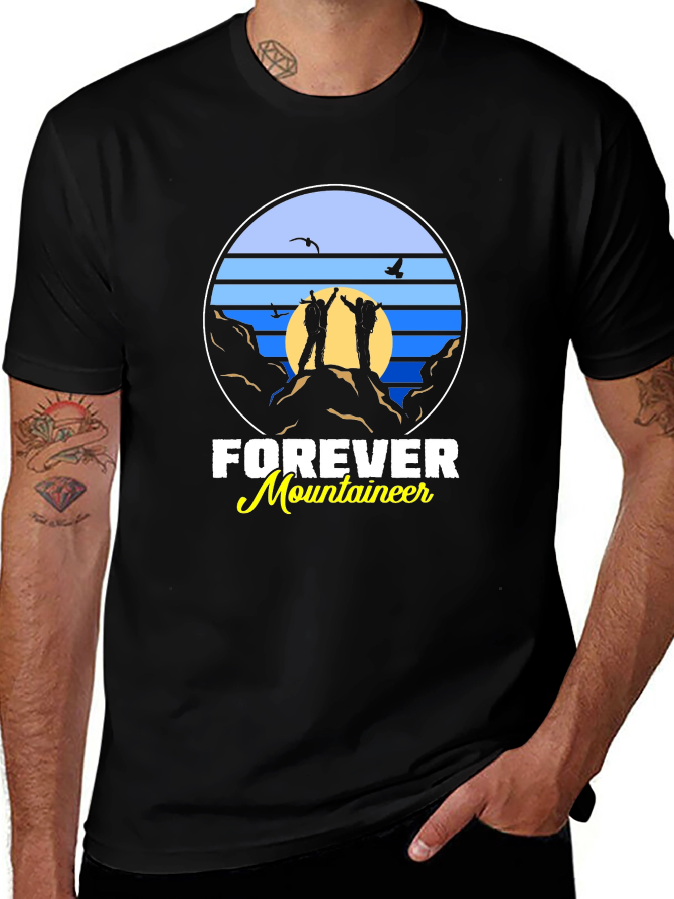Camiseta Negra Forever Mountaineer