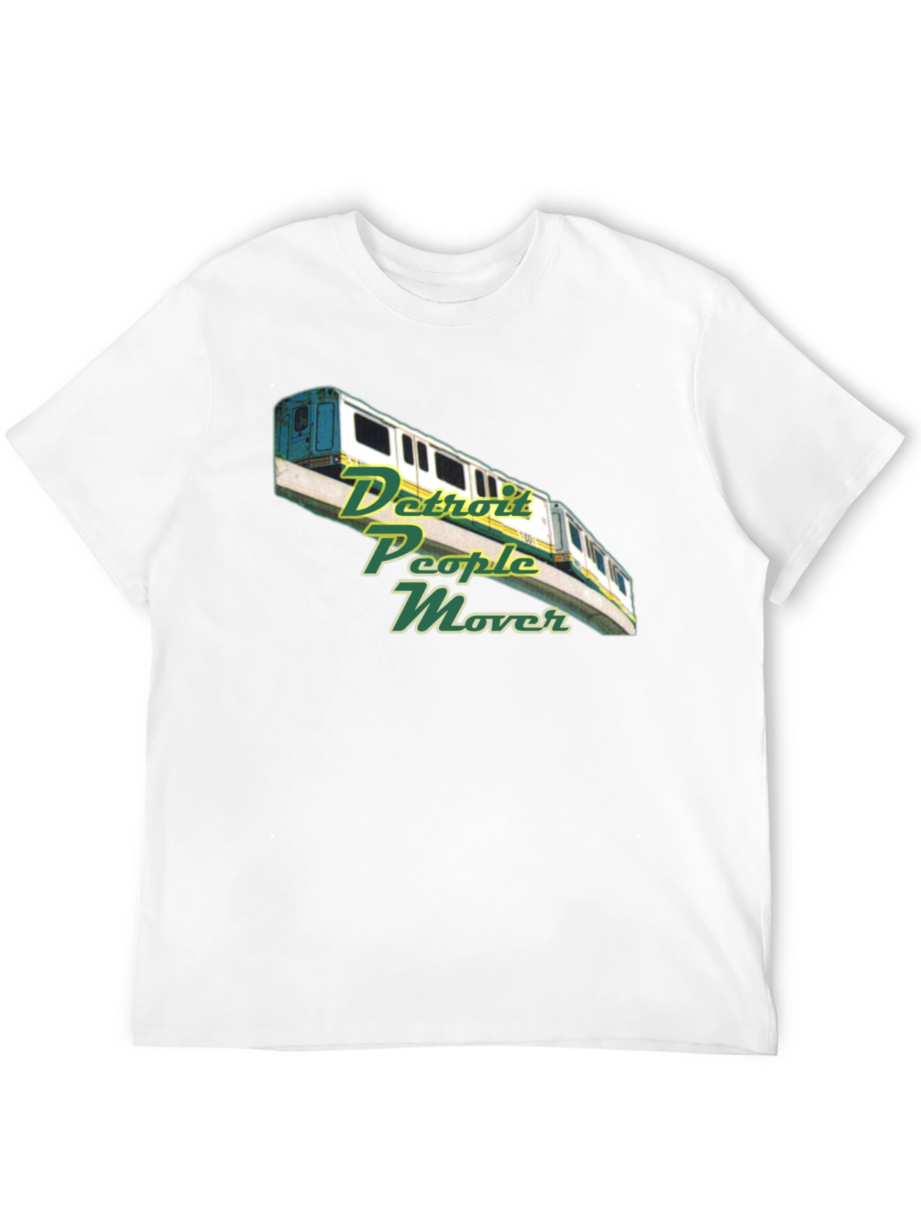 Camiseta Negra con Diseño Detroit People Mover