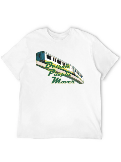 Camiseta Negra con Diseño Detroit People Mover