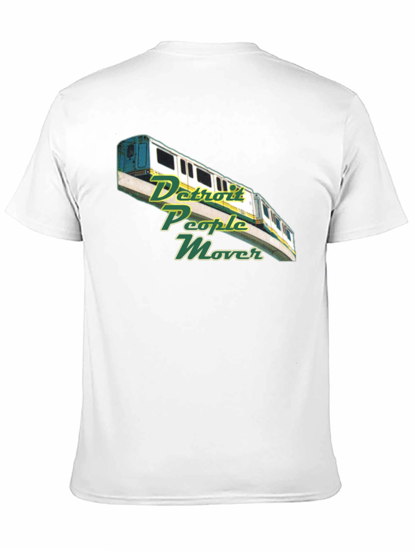 Camiseta Negra con Diseño Detroit People Mover
