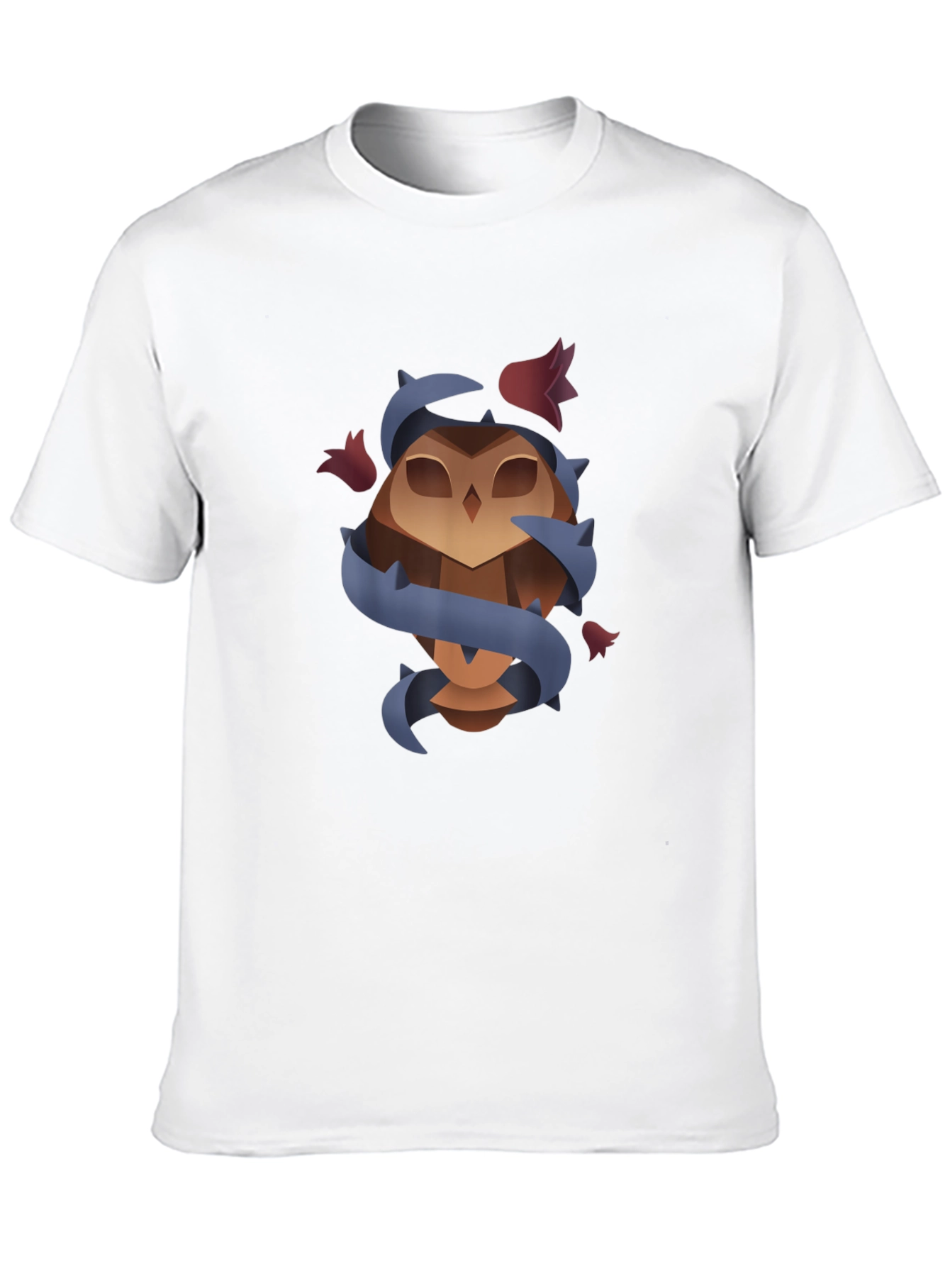 Camiseta Negra con Diseño de Búho Floral