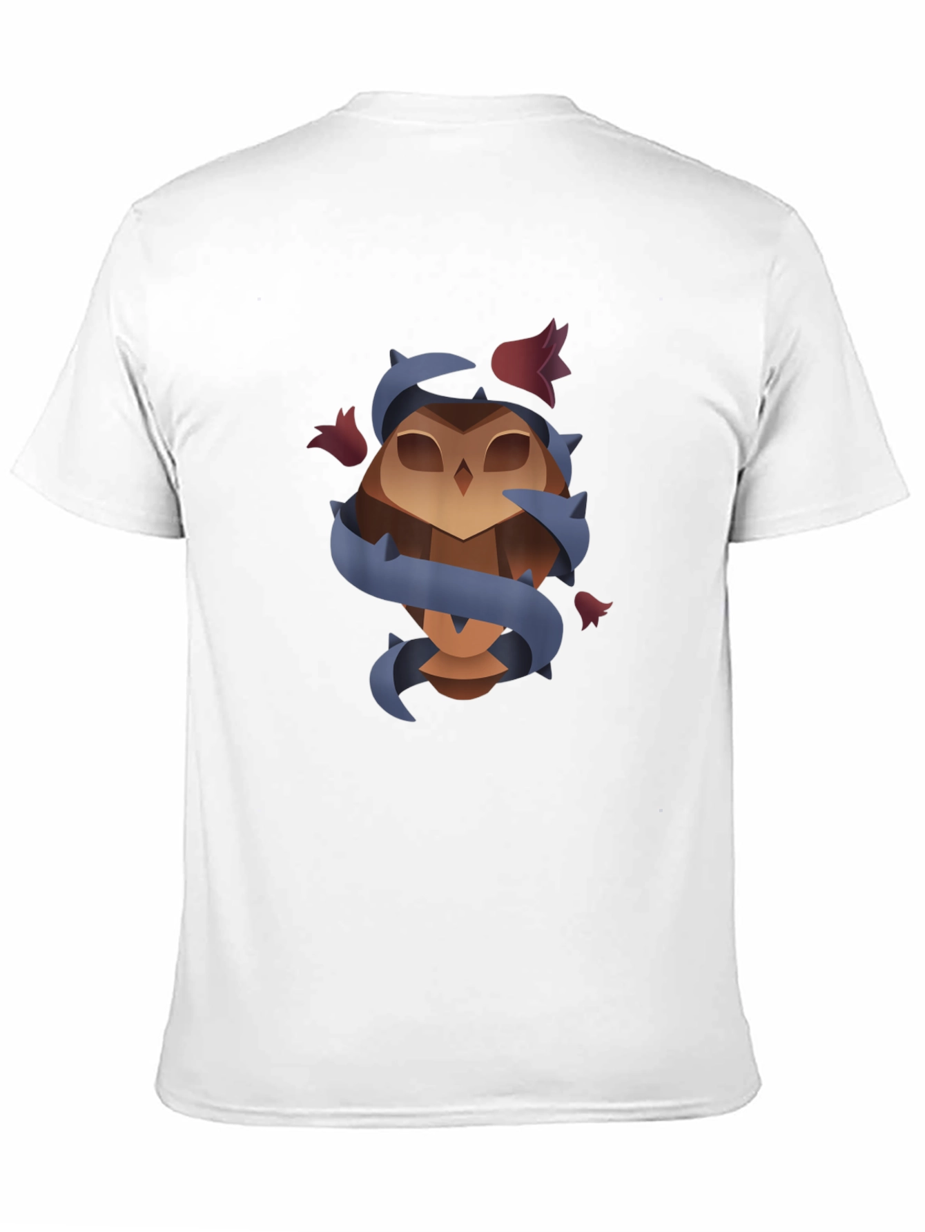 Camiseta Negra con Diseño de Búho Floral