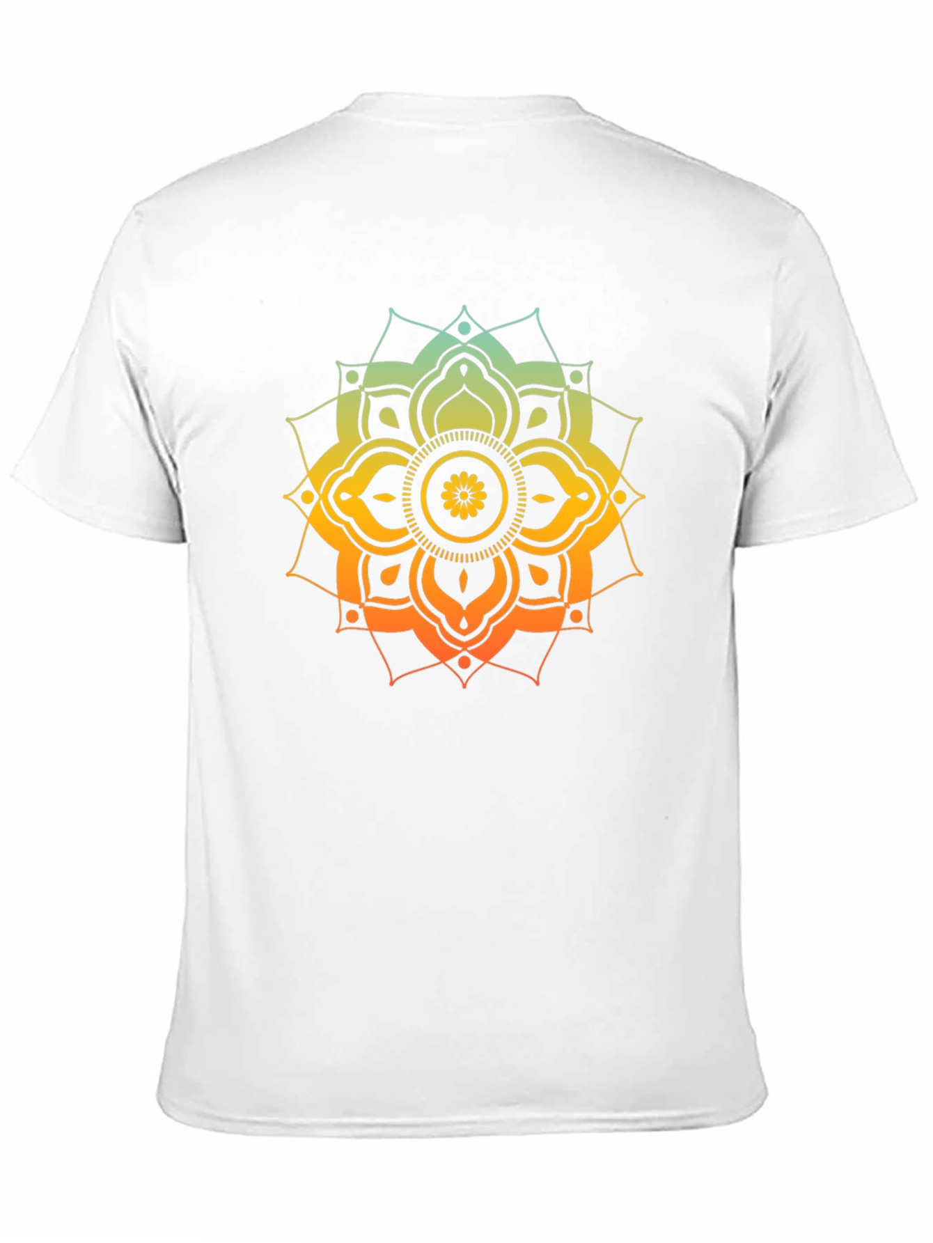 Camiseta Negra Mandala Degradada Hombre
