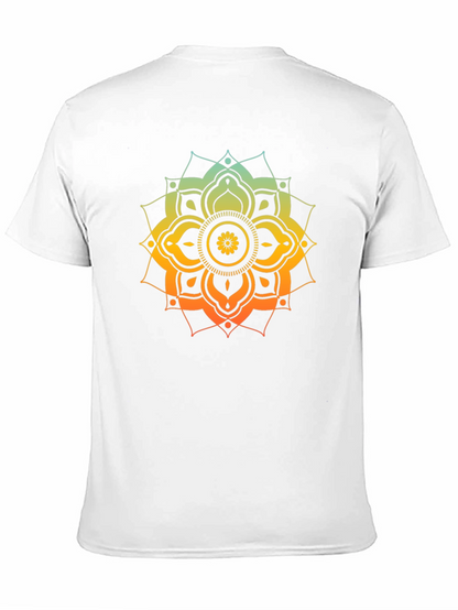 Camiseta Negra Mandala Degradada Hombre