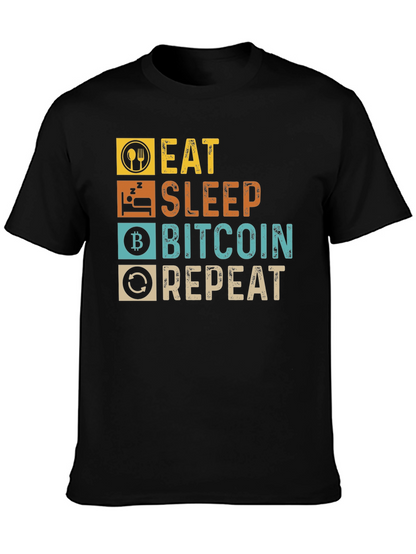 Camiseta Bitcoin: Come Duerme Invierte Repite
