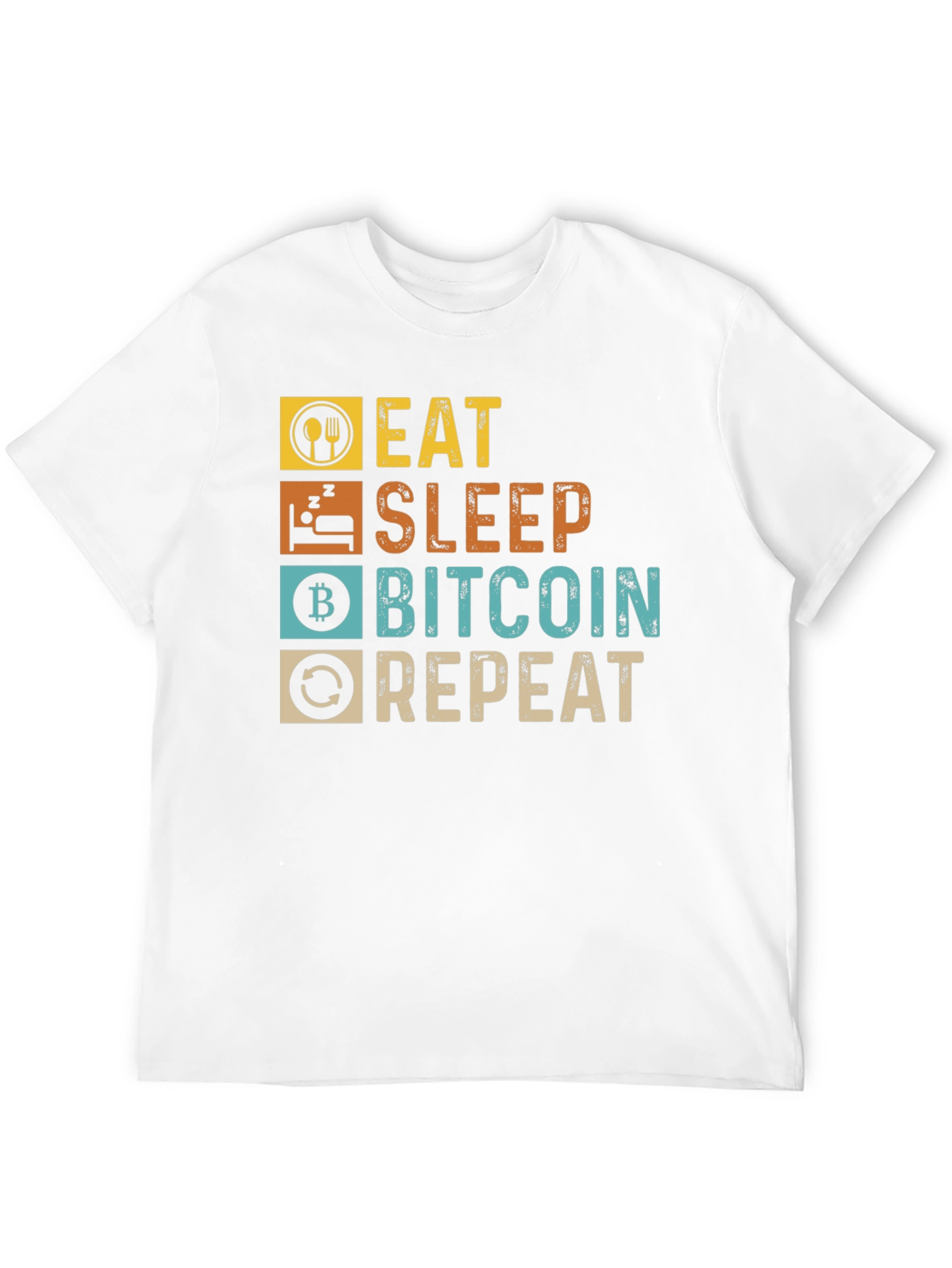 Camiseta Bitcoin: Come Duerme Invierte Repite