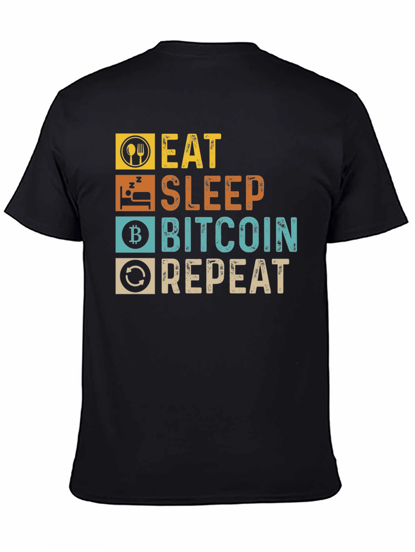 Camiseta Bitcoin: Come Duerme Invierte Repite