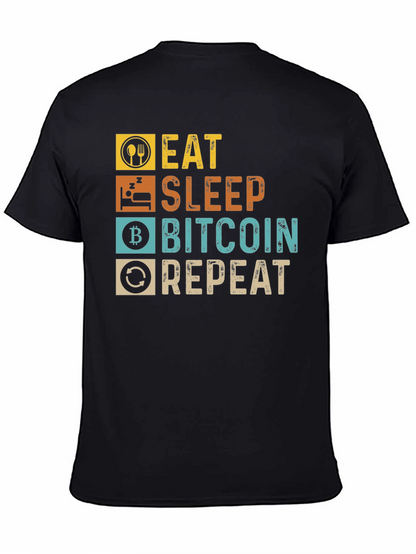 Camiseta Bitcoin: Come Duerme Invierte Repite